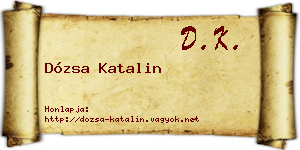 Dózsa Katalin névjegykártya