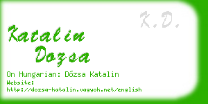 katalin dozsa business card